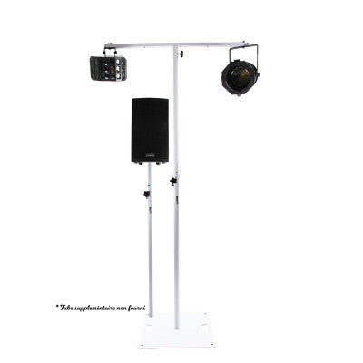 LSA 240 WH   - Speaker stand and light kit + Cover - white