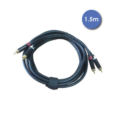 Power Studio - AUDIOCAB 4031  - 1.5 m cable - 2 x male RCA - 2 x male RCA