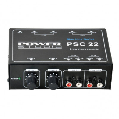 Power Studio - PSC 22   - A/D and D/A stereo converter, XLR and RCA inputs, XLR and RCA outputs