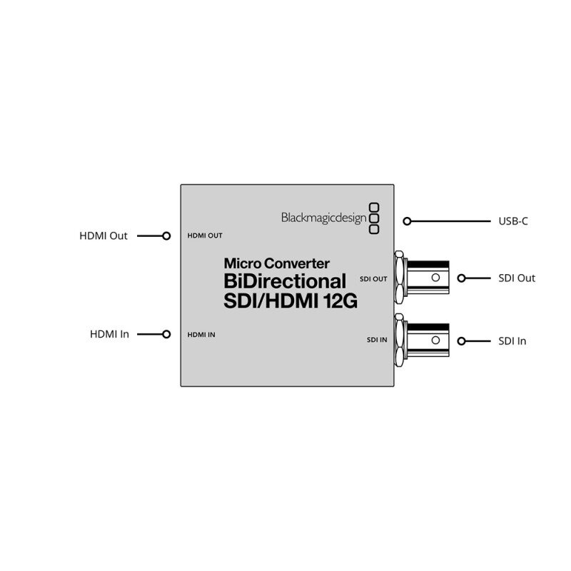 Blackmagic Design - Micro Converter BiDirect SDI/HDMI 12G - Dual direction SDI / HDMI converter up to 2160p 60