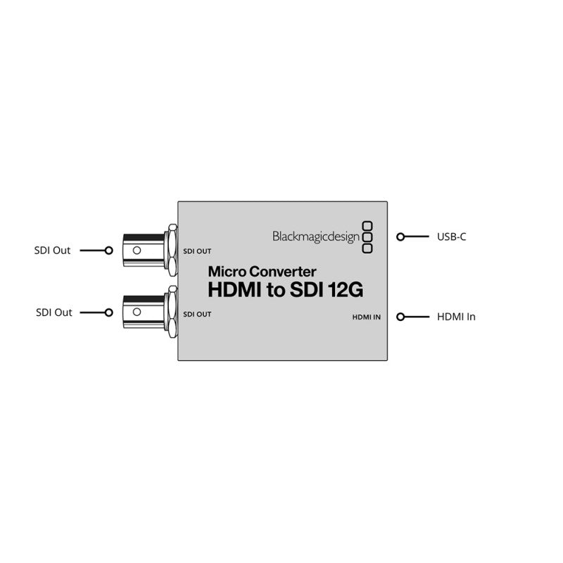 Blackmagic Design - Micro Converter HDMI to SDI 12G - HDMI to SDI converter up to 2160p60