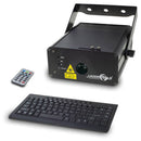 Laserworld - CS-500RGB KeyTEX - 490 mW Club Series RGB laser projector, ILDA & DMX, keyboard included