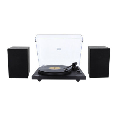 VISION2 SET BL  - Speakers + USB/Bluetooth Hi-Fi turntable with Ortofon OM 5E - black finish