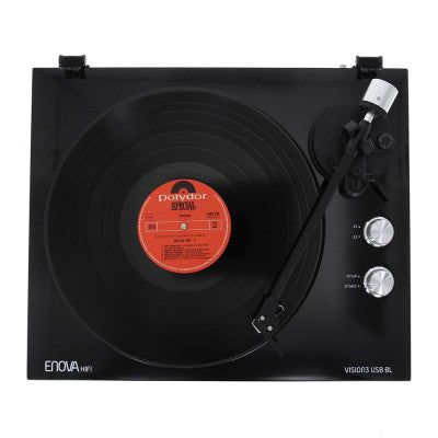 Enova Hifi - VISION3 USB BL   - Hi-Fi USB turntable, black finish, RIAA preamp, Audio Technica 3600L