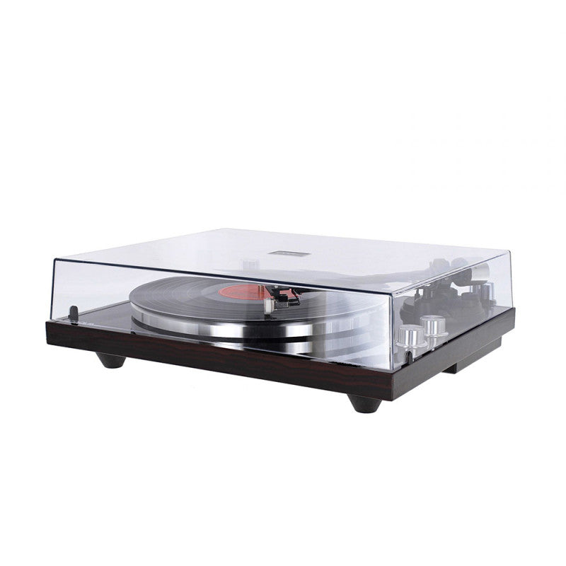 Enova Hifi - VISION3 USB WD   - Hi-Fi USB turntable, glossy dark wood finish, RIAA preamp, Audio Technica 3600L