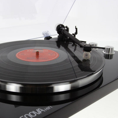 Enova Hifi - Hi-Fi USB turntable, glossy dark wood finish, RIAA preamp, Audio Technica 3600L