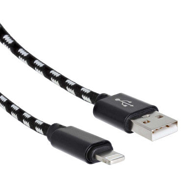 Yourban - LIGHTNING-USB 1M BL  - 1 m USB / Lightning black cable