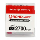 Rondson - Pack of 50 rechargeable NiMH batteries 1.2 V- 2700 mAh