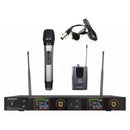 BE-5038/H-83/PT-10 - UHF dual diversity package, 1 handheld HF microphone + lavalier microphone + 1 bodypack + dual UHF True Diversity receiver