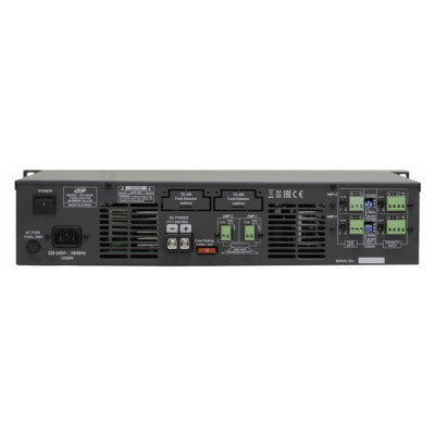 DA-500DP - 2 CH x 500 W Class-D power amplifier, 100 V, 24 V DC power supply