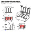 CASE FOR 4 x BT-CHROMA800  - Flightcase for 4 pcs BT-CHROMA800