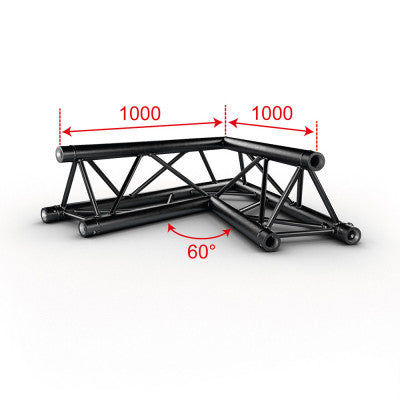 AG29-020 blk  - 290 mm angle - 60° - 2 directions black