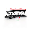 AG29-023 blk  - 290 mm angle - 135° - 2 directions black