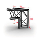 AG29-025 blk  - 290 mm angle-90°- 2 directions-Inner vertex black