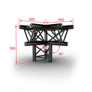 AG29-033blk  - 290 mm angle-90°- 3 directions-Low right-hand black
