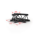 AG29-036 blk  - Horizontal Tee - 290 mm - 3 directions black