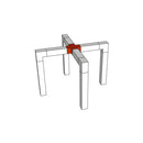 AG29-041 blk  - 4-direction cross - 290 mm black