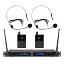BE-2020/2BP - Dual diversity UHF set, 2 bodypack with lavalier and headworn microphones, 500 - 700 MHz
