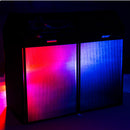BoomTone DJ - DJ Stand Pro Black   - DJ stand to set up the DJ equipment professionally and hide the control room - black Lycra