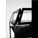 BoomTone DJ - DJ Stand Pro Black   - DJ stand to set up the DJ equipment professionally and hide the control room - black Lycra