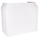 BoomTone DJ - DJ Stand Pro White   - DJ stand to set up the DJ equipment professionally and hide the control room - white Lycra