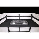 BoomTone DJ - DJ Stand Pro White   - DJ stand to set up the DJ equipment professionally and hide the control room - white Lycra