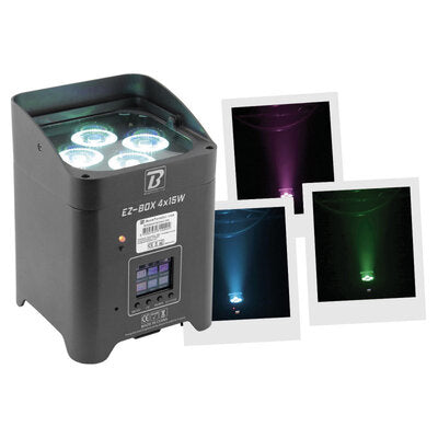 BoomTone DJ - EZ-BOX 4x15W   - 4 x 15 W battery-powered LED projector with Wi-Fi connection
