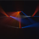 Quattro Moon Star   - 20 x 3 W RGBW A 5-in-1 + 48 x 0.2 W white LED + laser light show with multicolored beams, 3-in-1 effects