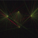 Quattro Moon Star   - 20 x 3 W RGBW A 5-in-1 + 48 x 0.2 W white LED + laser light show with multicolored beams, 3-in-1 effects
