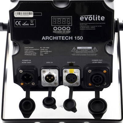 Evolite - Architech 150   - 30 x 5 W RGB LED architectural projector with reflector system, IP 65