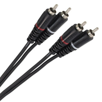 Plugger - Twin Cable PLUCABBRM0RM00M60EAS   - Male RCA - male RCA stereo cable, 0.6 m