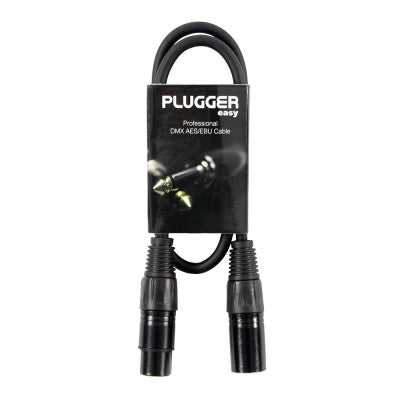 Plugger - DMX XLR Cable PLUCABDXF3XM30M60EAS   - Female XLR - male XLR DMX cable, 0.6 m