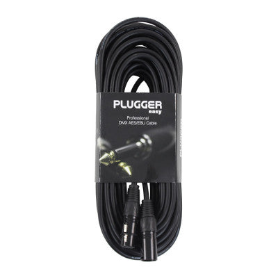 Plugger - DMX XLR Cable PLUCABDXF3XM315M0EAS   - Female XLR - male XLR DMX cable, 15 m