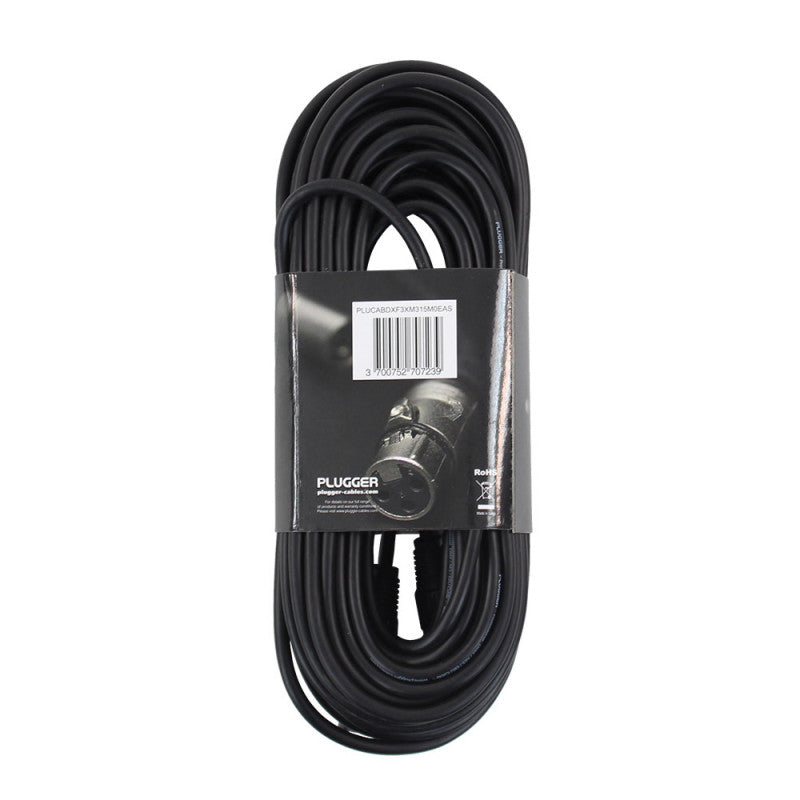 Plugger - DMX XLR Cable PLUCABDXF3XM315M0EAS   - Female XLR - male XLR DMX cable, 15 m