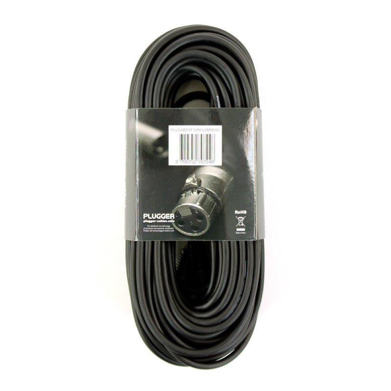 Plugger - DMX XLR Cable PLUCABDXF3XM320M0EAS   - Female XLR - male XLR DMX cable, 20 m