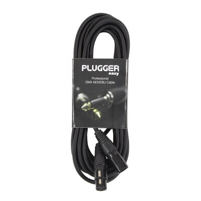 Plugger - DMX XLR Cable PLUCABDXF3XM36M00EAS   - Female XLR - male XLR DMX cable, 6 m