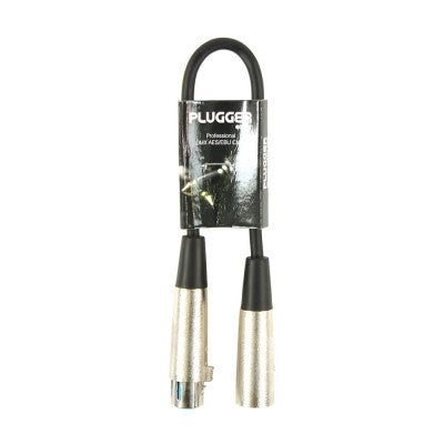 Plugger - DMX XLR Cable PLUCABDXF5XM30M30EAS   - Female 5-pin XLR - male 3-pin XLR DMX cable, 0.3 m