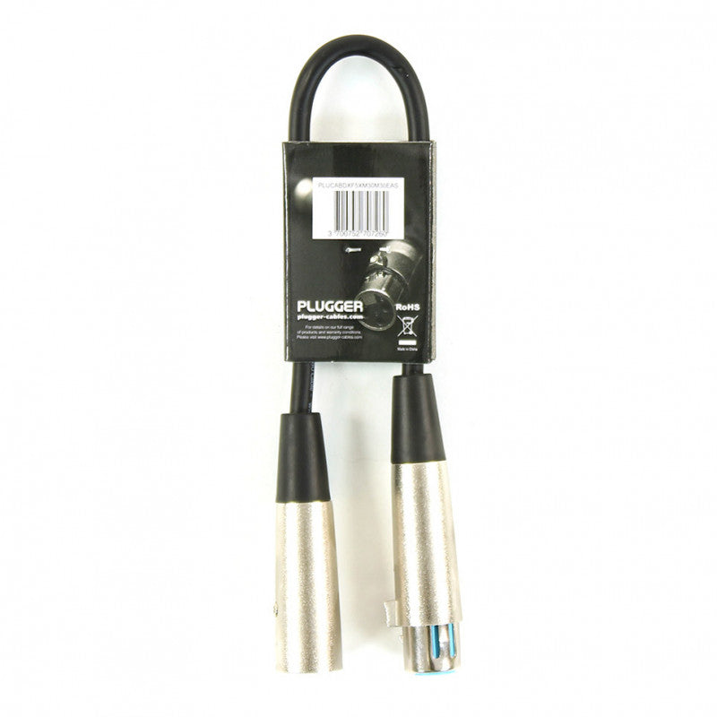 Plugger - DMX XLR Cable PLUCABDXF5XM30M30EAS   - Female 5-pin XLR - male 3-pin XLR DMX cable, 0.3 m