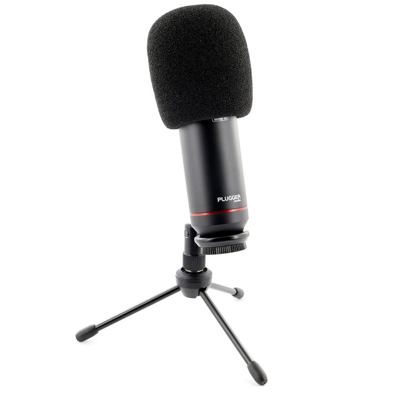 Plugger Studio - MUSB 20   - USB cardioid microphone for  streaming, podcast, gaming, broadcasting