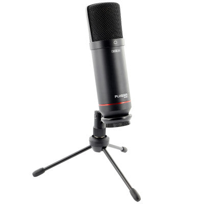 Plugger Studio - MUSB 20   - USB cardioid microphone for  streaming, podcast, gaming, broadcasting