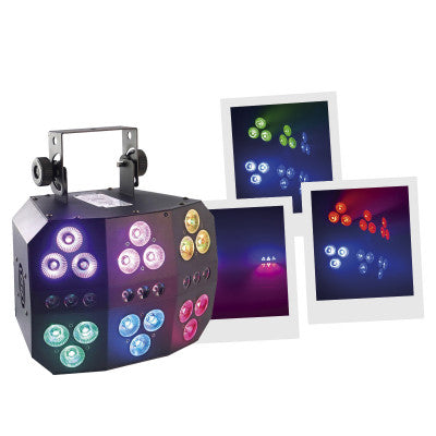 6 Pack LED PAR   - Light effects with multicolored beams and Strobo