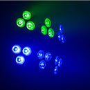 6 Pack LED PAR   - Light effects with multicolored beams and Strobo