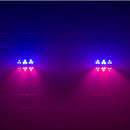 6 Pack LED PAR   - Light effects with multicolored beams and Strobo