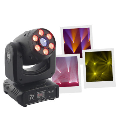 BoomTone DJ - Maxi Spot 90   - 2-in-1 Wash and a Spot moving head with RGBW 6 x 10 W LEDs