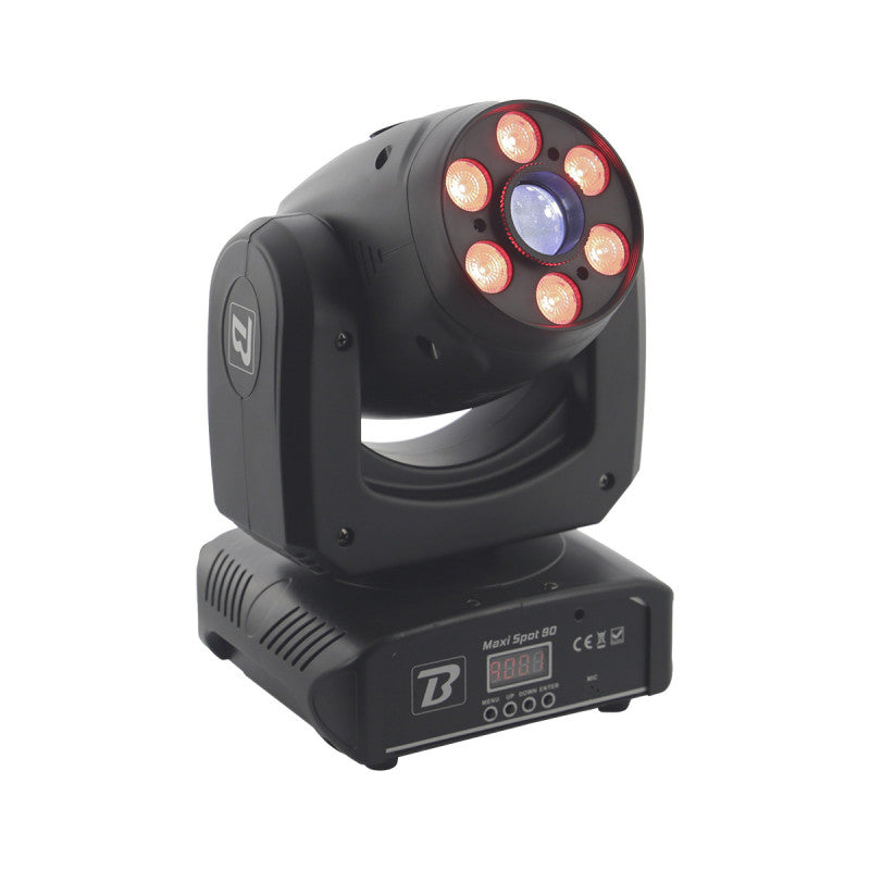 BoomTone DJ - Maxi Spot 90   - 2-in-1 Wash and a Spot moving head with RGBW 6 x 10 W LEDs