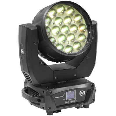 Mac Mah - MAC WASH 1915Z   - 19 x 15 W RGBW LED Wash moving head with 3-zone circle LED control, zoom angle from 6 to 50°