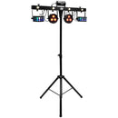 MULTI-FX BAR   - Animation bar consisting of 2 Derby effects, 2 x 4-in-1 RGB-UV LED PARs, a Strobe, a red and green multi-point laser