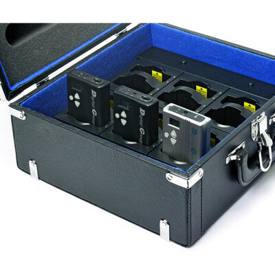 HDC-712 - Charging case with 12 compartments compatible with the WT-808 and EJ-7 transmitter and receiver boxes for guided tours