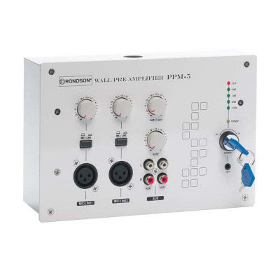 PPM-5 - 5-input wall preamplifier, 24 V DC power supply