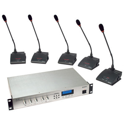 CS-120 - Preamplifier control unit for CS wired conference system. Player / recorder function on USB